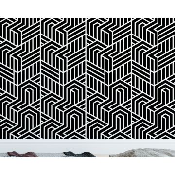 Best Abstract Geometric Pattern With Stripes Lines Wall Stickers