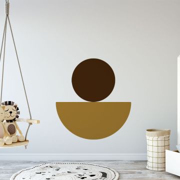 Best half and Full Circles Geometric Pattern Boho vinyl Wall stickers for bedroom wall stickers