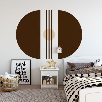 Cute and best styles half and Full Circles with lines Boho Shapes vinyl Wall Decals for bedroom wall decor