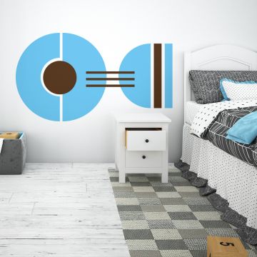 Cute and best styles half and Full Circles with lines Boho Shapes vinyl Wall Decals for bedroom decor