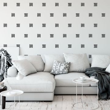 Best Abstract Bohemian lines Pattern Vinyl Wall Decals for Bedroom Wall Decor