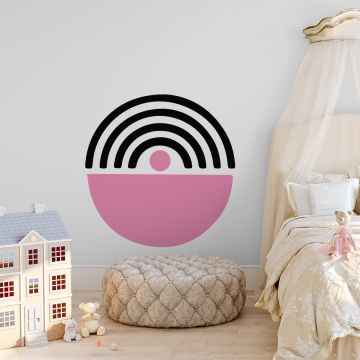 Best Boho Half Circle & Line Shape Arch Abstract Vinyl Wall Decals for Bedroom Wall Decor