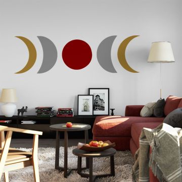 Best Boho Circle with Half Circles Nursery Vinyl Wall Decals for Bedroom Wall Decor