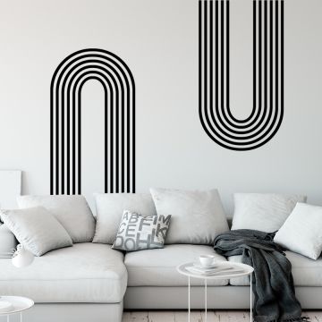 Best Style Stroke Arch Shape Abstract Bohemian Vinyl Wall Stickers for Bedroom Wall Decor