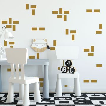 Best Set of 140 Small Lines Geometric Bohemian Vinyl Wall Stickers for Bedroom Wall Decor