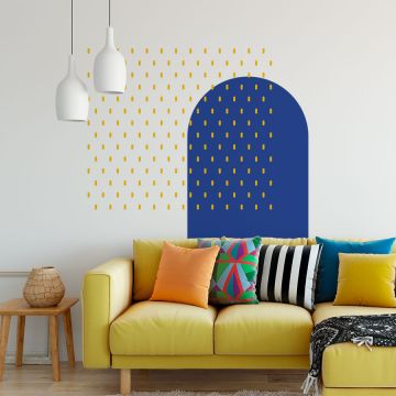 Long Polka Dots With Arch Pattern Geometric Wall Decals