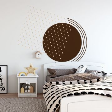 Best Long Polka Dots With Circle Pattern Bohemian Vinyl Wall Decals for Bedroom Wall Decor