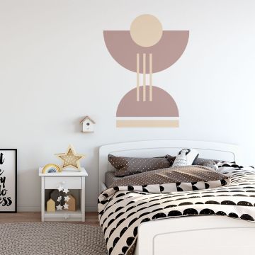 Best Beautiful Half and Full Circles with lines Boho Shapes Vinyl Wall Decals for Bedroom wall decor. shop now