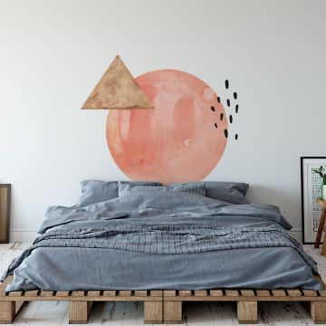 Cute and best cool style triangle, Circle Shapes Watercolor Bohemian vinyl  Wall Decals for nursery wall decor