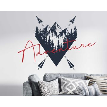Adventure Awaits Motivational Quote Vinyl Stickers For Traveller Room Decorations