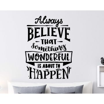 Always Believe Motivational Quotes Wall Stickers For Room Decoration
