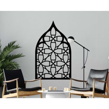 Arabesque Arch Window Design Pattern Vinyl Wall Decals 