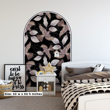 Arch vinyl decal floral pattern wall decals for kids