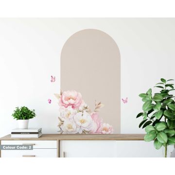 Best Beautiful Arch With Floral Wall Stickers  For Bedroom Decor 