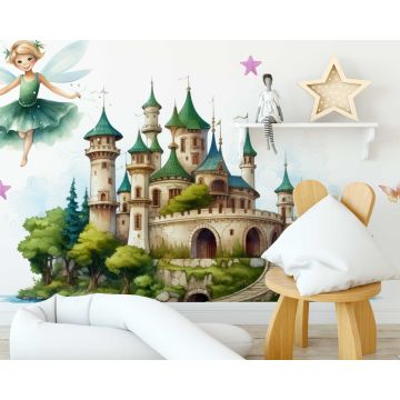 Princess Castle with Fairy Tales Nursery Wall Decals for Nursery Decor