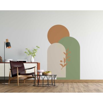 Best Abstract Boho Circle And Arches Vinyl Wall Decals For Bedroom Decoration 