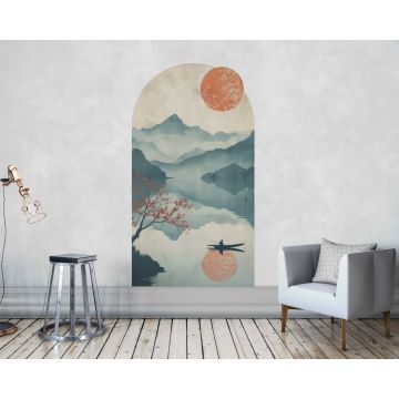 Abstract Landscape Arch Vinyl Wall Stickers 