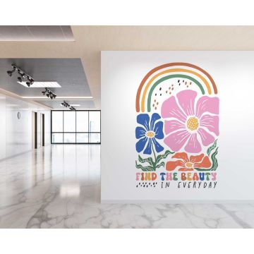 Beautiful Arch Shape Floral Wall Stickers