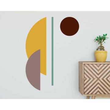 Best Boho Half Circles, Line And Circle Wall Stickers For Bedroom Decoration 