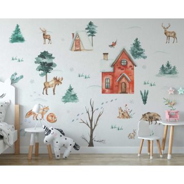 Best Christmas Reindeer Wall Stickers For Room Wall Decoration