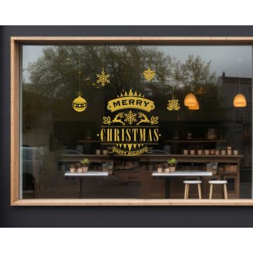 Best Merry Christmas Glass Vinyl Decals For Window Decoration