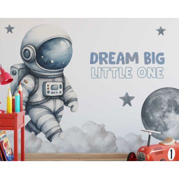 Best Dream Big Little One Space Astronaut Wall Stickers for Nursery Decor