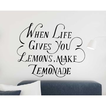 Best Motivational Lemonade Quotes Wall Decal for Daily Inspiration 