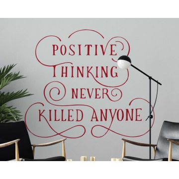 Positive Thinking Never Killed Anyone Motivational Quotes Stickers For Office Decoration 