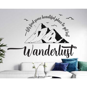 Wanderlust Inspirational Vinyl Stickers for Traveller Room Decoration