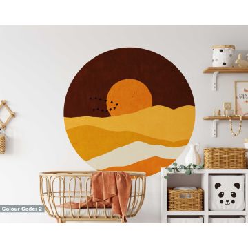 Best Sun Mountain Boho Vinyl Wall Stickers