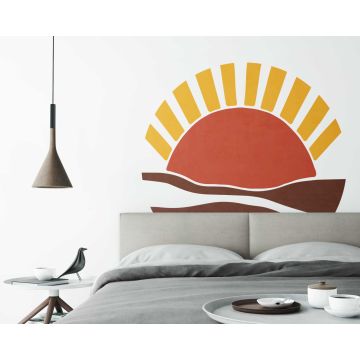 Best Sun Shape Boho Vinyl Wall Decals For Room Wall Decoration 
