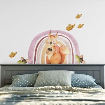 Boho rainbow and animal wall stickers boho decals for kids room