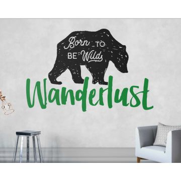 Born To Be Wild Wanderlust Motivational Wall Stickers For Home Decoration