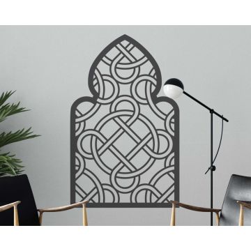 Celtic seamless pattern of intertwined line Arch Wall Decals 