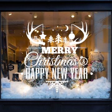 Christmas decals for shop front glass