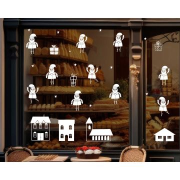 Christmas Santa Decals for Window Decoration
