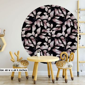 Circle floral wall stickers bedroom headboard circle floral design