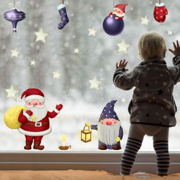 Most Wonderfull Decorative Santa Claus  Stickers for Window Decoration. Shop now