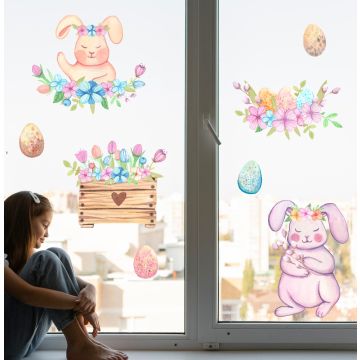 Best Easter Eggs, Bunny & Flowers Stickers for Window Decor. Shop now