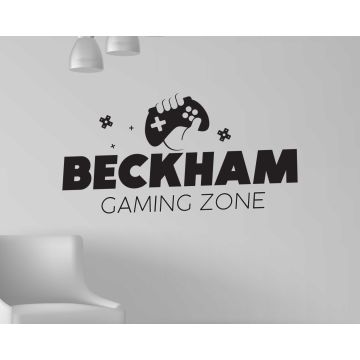 Custom Name Gaming Zone Wall Decals For Personalized Gamer Room Decoration 