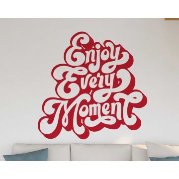 Enjoy Every Moment Motivational Quote Vinyl Sticker For Positive Vibes 