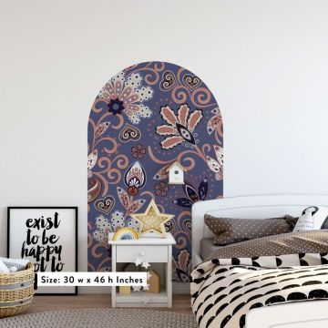 Floral pattern wall decals for kids girls bedroom home decoration