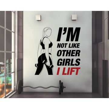 Girl fitness decals