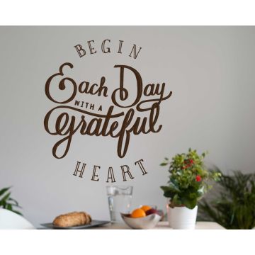 Grateful Heart Motivational Quotes Sticker for Daily Inspiration