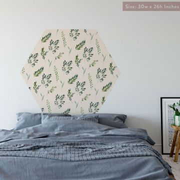 Hexagon shape bedroom headboard wall stickers