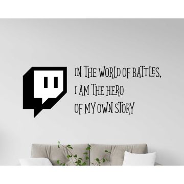 In The World Of Battles Gaming Wall Decal For Gamer Room Decoration 