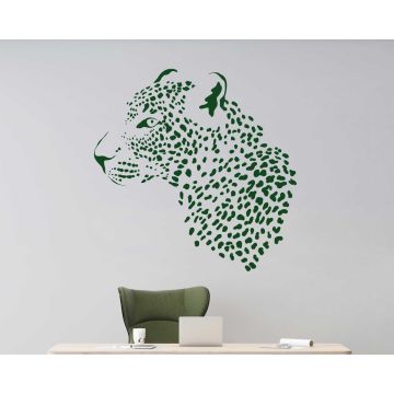 Leopards Animal Head Wall Decals