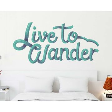 Live In Wander Beautiful Motivational Quote Wall Decals For Bedroom Decoration 