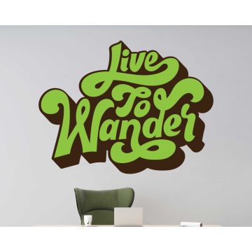 Live To Wander Best Beautiful Quote Vinyl Wall Stickers For Bedroom Decoration 