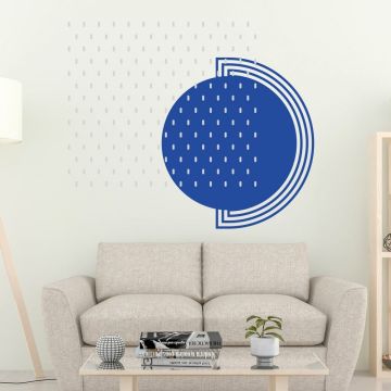 Long polka dots geometric pattern wall decals circle wall art
